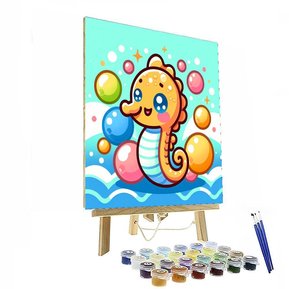 Happy Seahorse Paint By Number