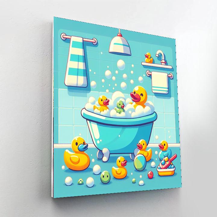 Bubbly Bathtime Bonanza Painting By Numbers Kit