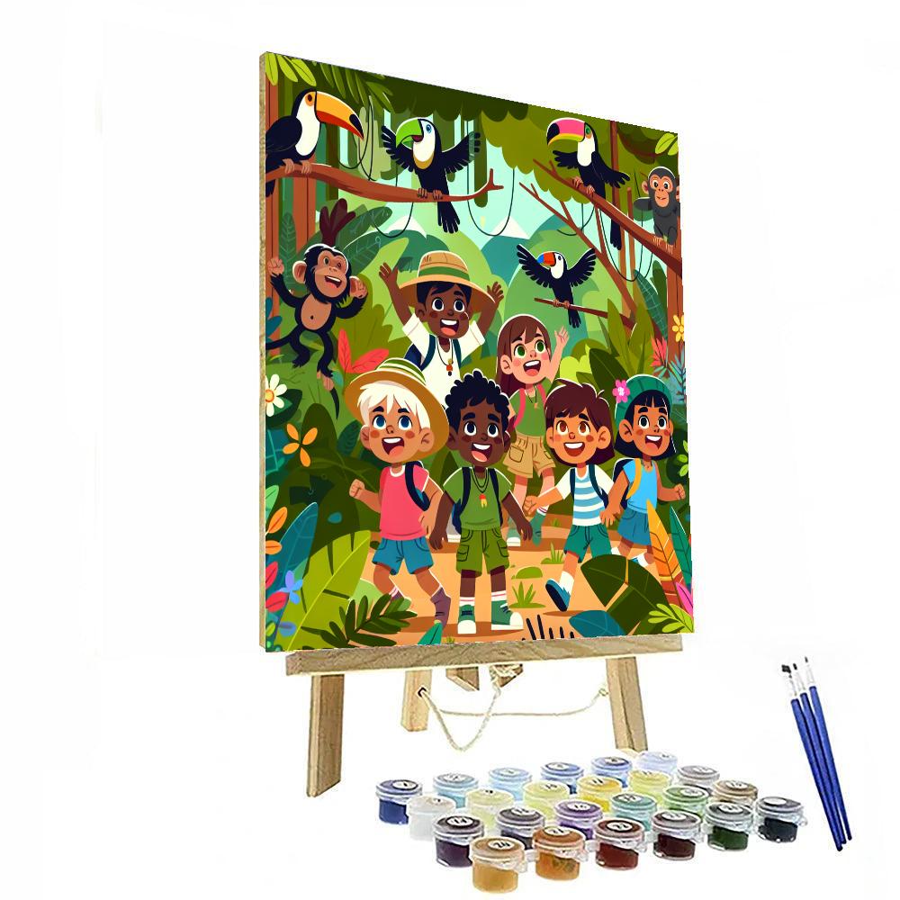 Rainforest Discovery Expedition Number Painting