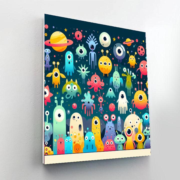 Space Zoo Numbered Painting Kits