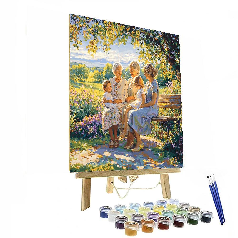 Mother's Love Through Generations Number Painting