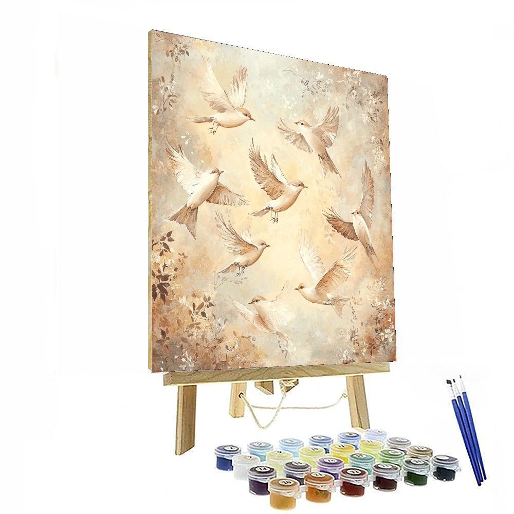 Leonardo Da Vinci Inspired The Flight Of Birds  Paint By Numbers Art