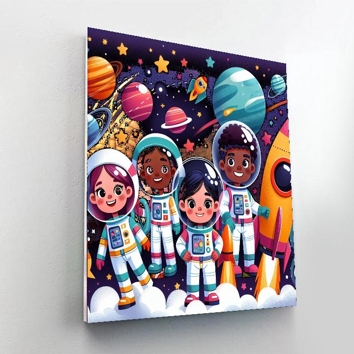 Space Mission Pioneers Paint By Numbers Art