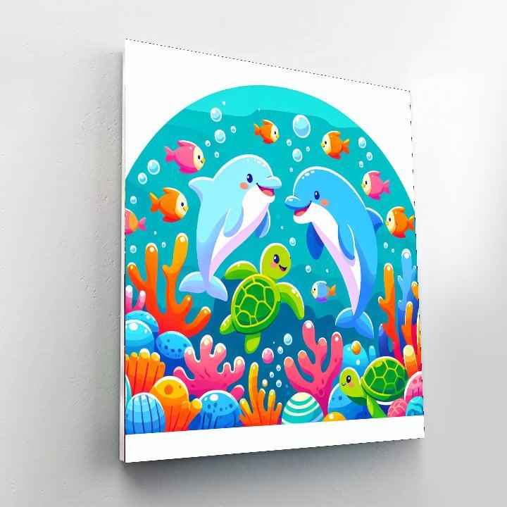 Bubbly Underwater Adventure Paint By Numbers Art