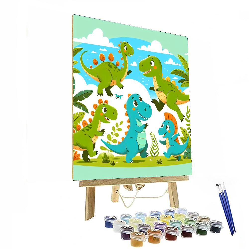 Wondrous World Of Dinosaurs Paint By Numbers