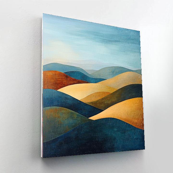 Paul Cézanne Inspired Serene Geometric Hills  Paint By Numbers Kits