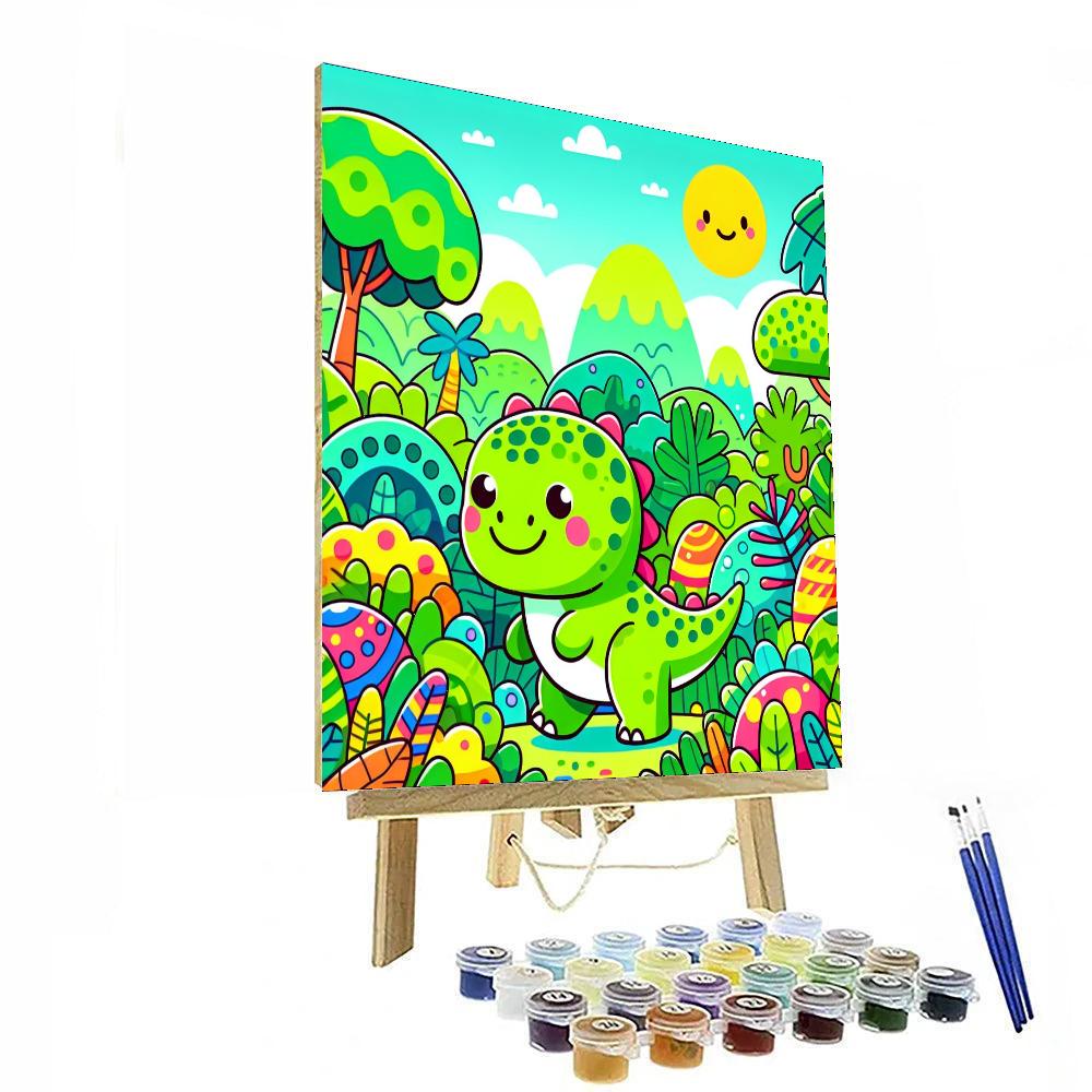 Curious Little Dinosaur Paint By Number