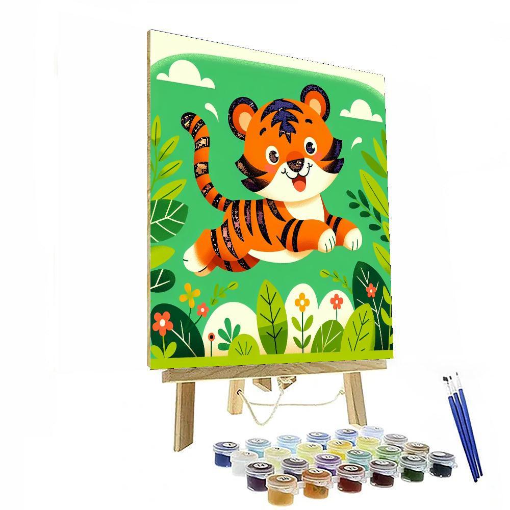 Energetic Tiger Painting Number Kit