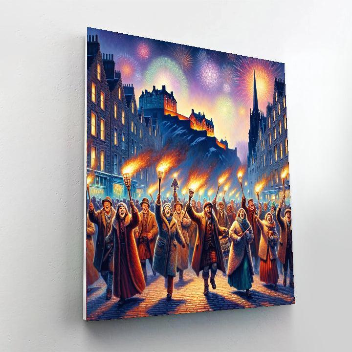 Hogmanay - Edinburgh - Scotland Painting Number Kit