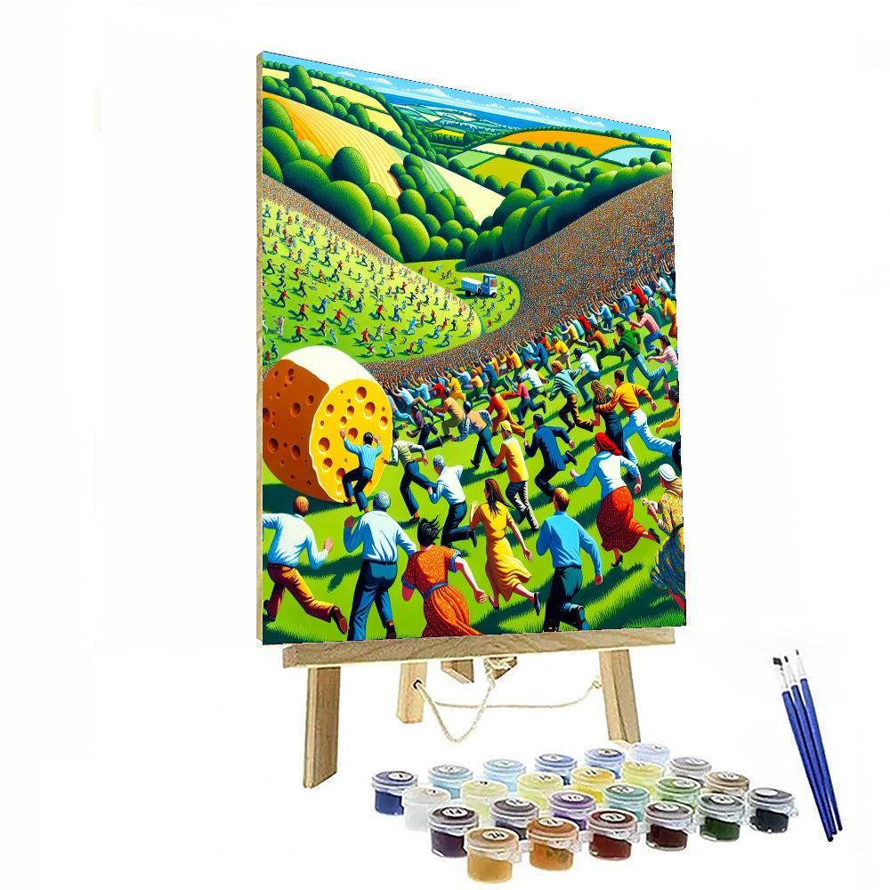Cheese Rolling - United Kingdom Number Painting
