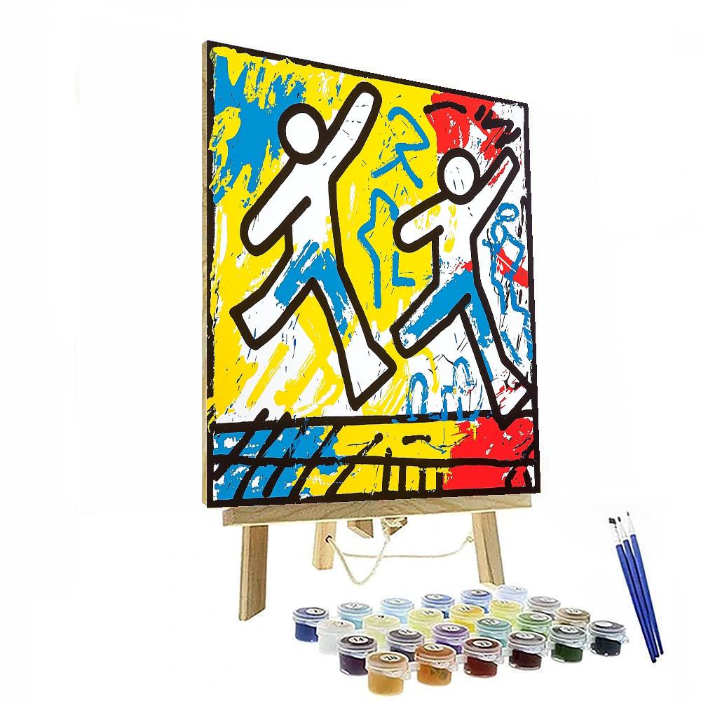 Keith Haring Inspired Funky Patterns Of Life  Number Painting