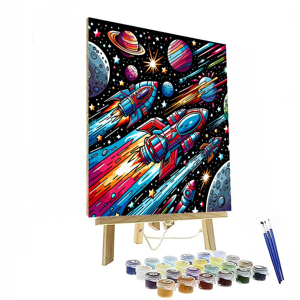 Outer Space Adventure Race Numbered Painting Kits