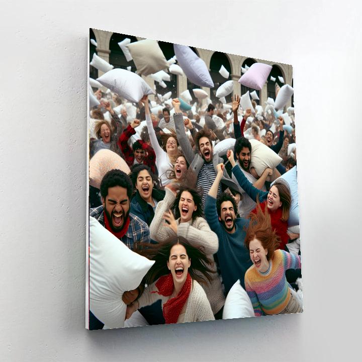 Pillow Fight Day - United States Painting By Numbers Kit