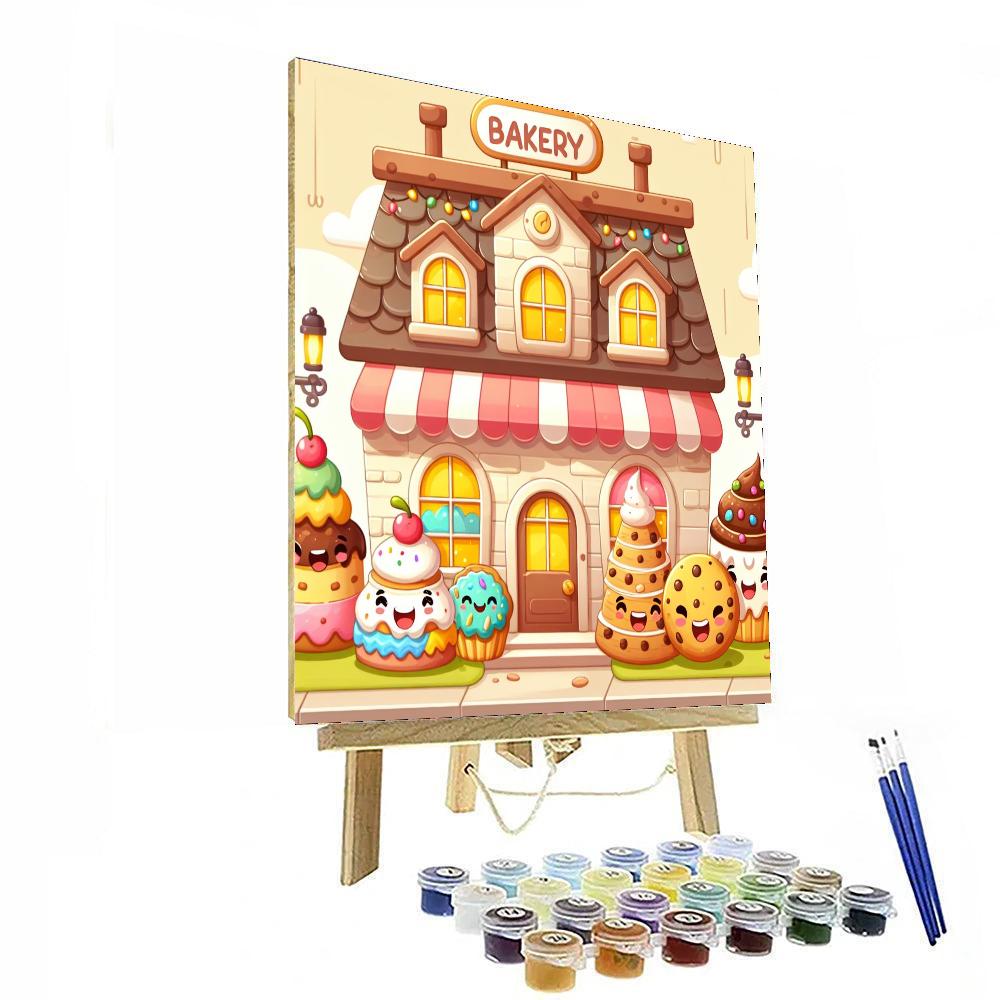 Cheerful Bakery Paint By Numbers