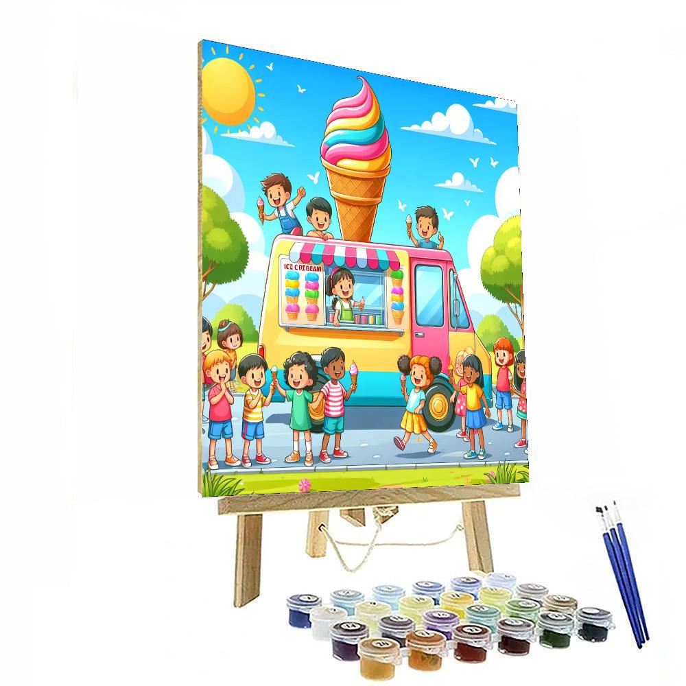 Ice Cream Truck Adventure Number Painting