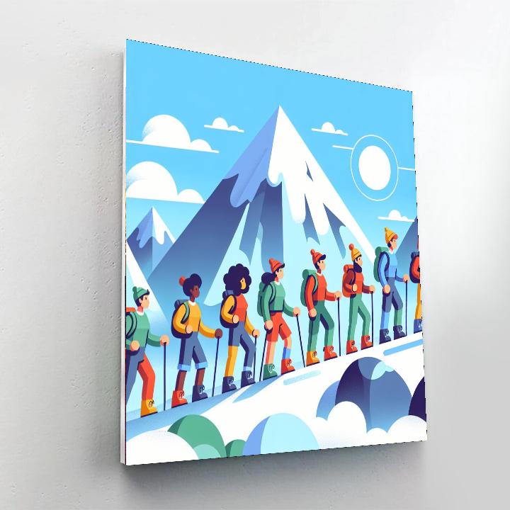 Adventurous Alpine Expedition Paint By Numbers Art