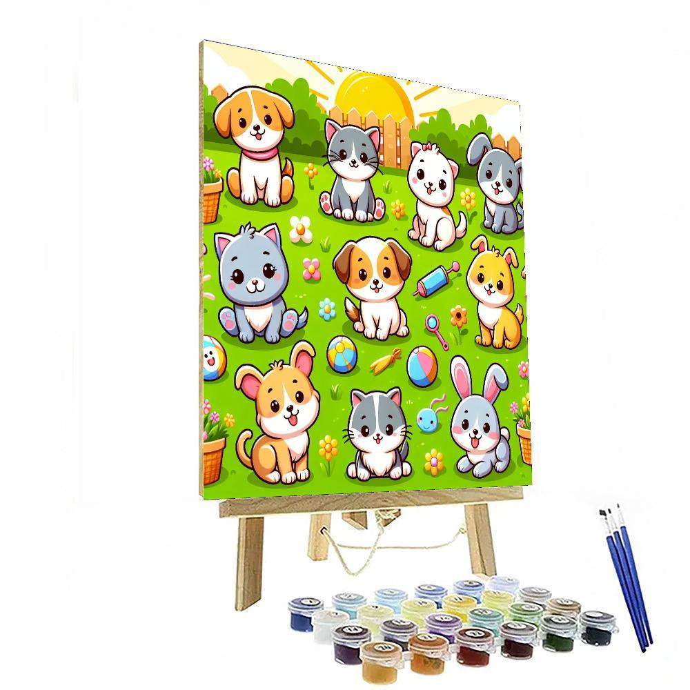 Caring Cuddly Pets Paint By Numbers Kits