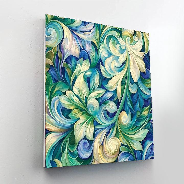 Alphonse Mucha Inspired Ethereal Blossoms Symphony  Painting By Numbers Kit