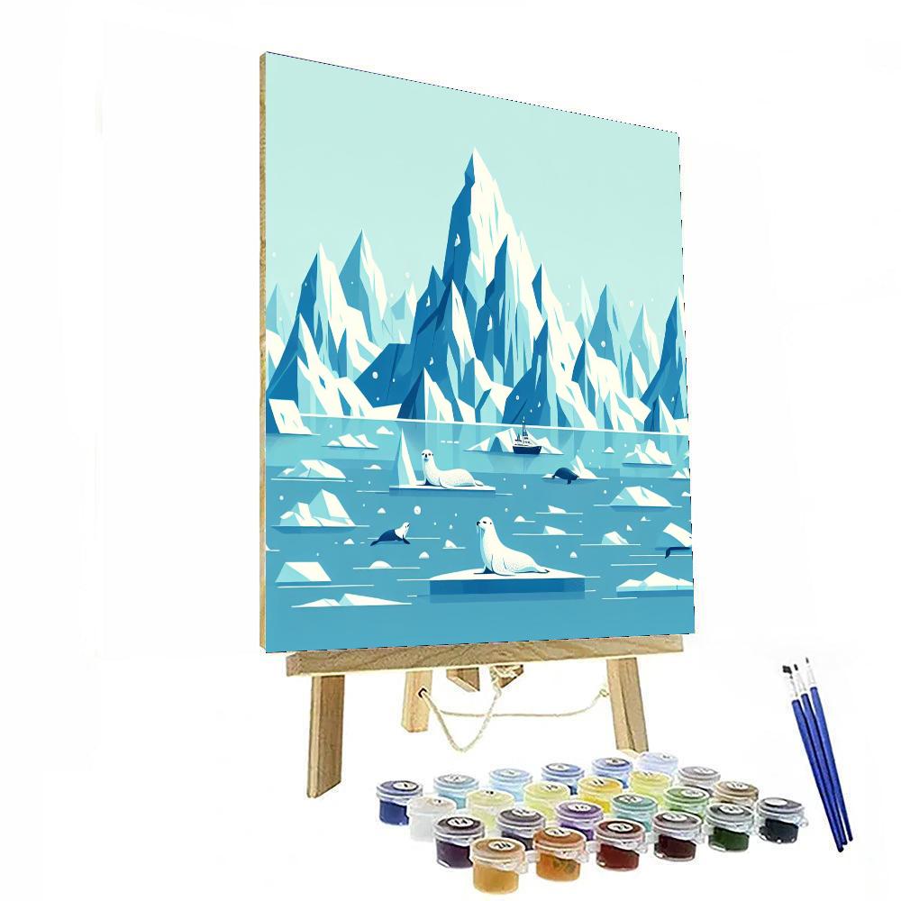 Gigantic Glaciers Paint By Numbers Kits