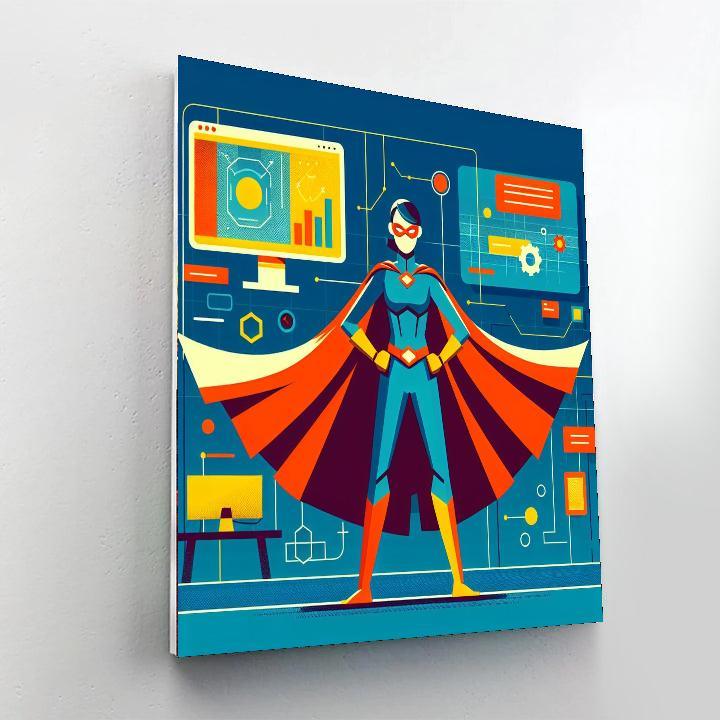 Superhero's Secret Lair Painting Number Kit