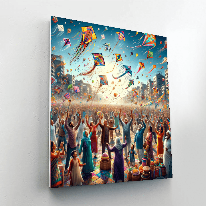 Kite Festival Painting By Numbers Kit