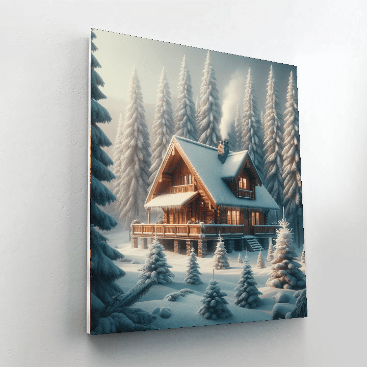 Charming Winter Retreat Painting Number Kit