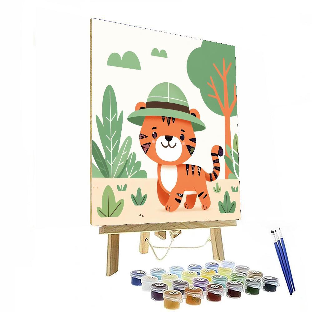 Jungle Explorer Tiger Painting Number Kit