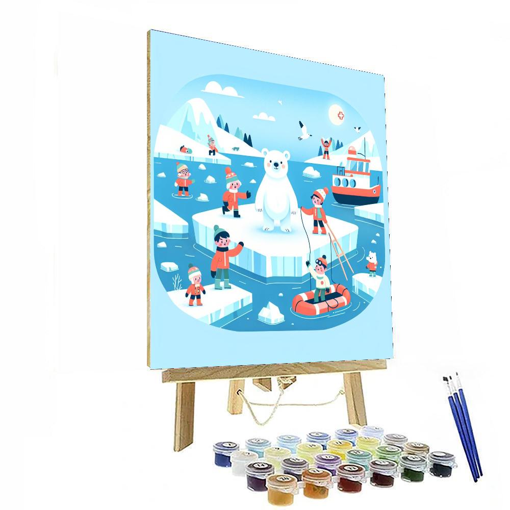 Polar Bear Rescue Mission DIY Paint By Numbers