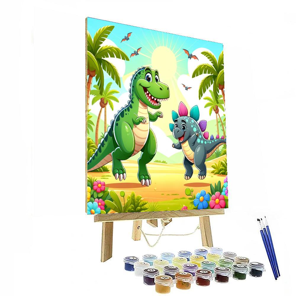 Dinosaur Friends Day Out Painting Number Kit