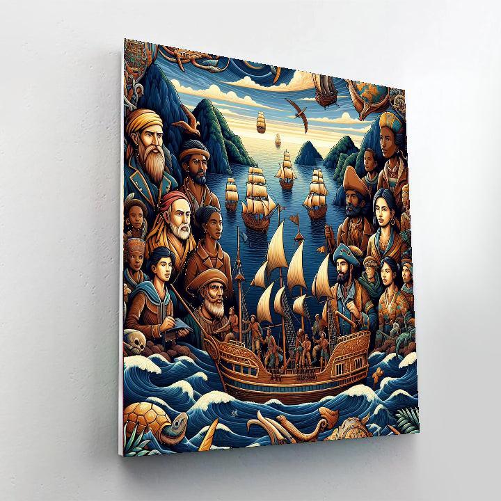 Historical Voyage Of Discovery DIY Paint By Numbers