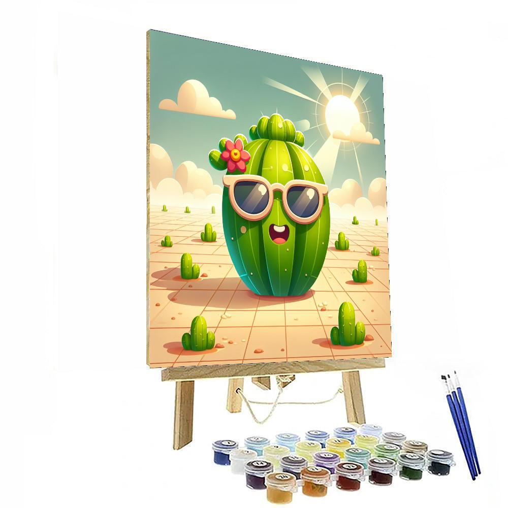 Curious Cactus DIY Paint By Numbers