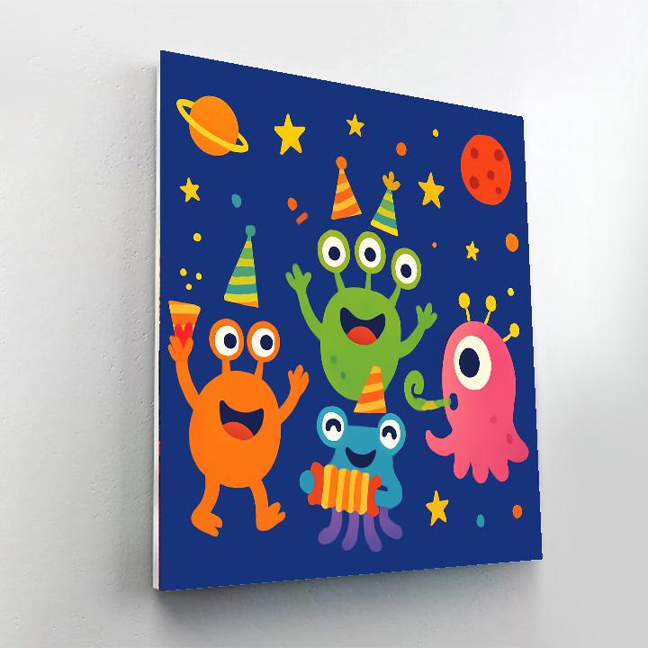 Alien Party Numbered Painting Kits