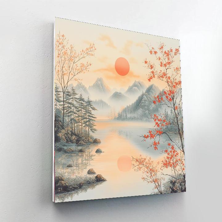 Zhao Mengfu Inspired Journey Into Stillness  Paint By Number