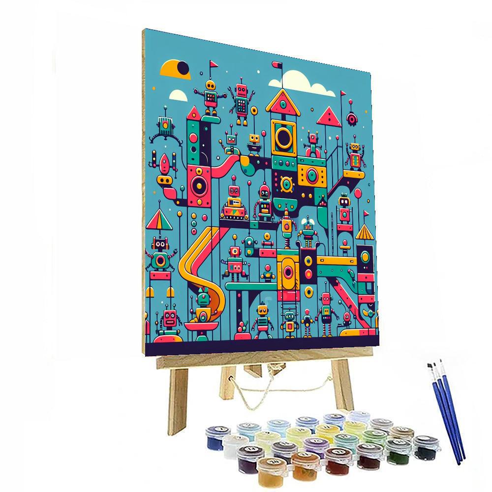 Kooky Robot Playground Paint By Number