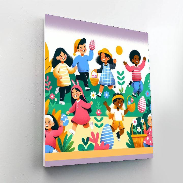 Energetic Easter Egg Hunt Paint By Numbers Art