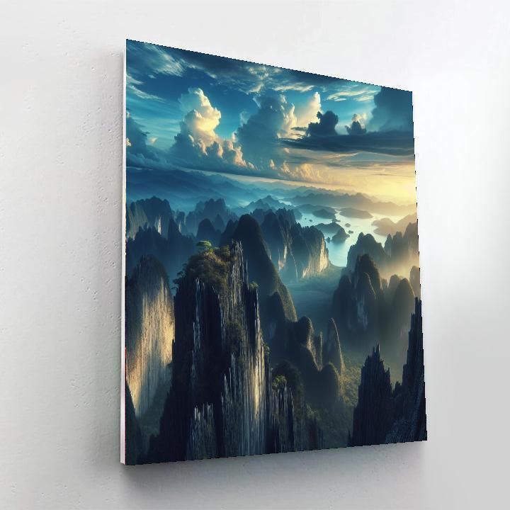 Majestic Cliffside Haven Paint By Numbers