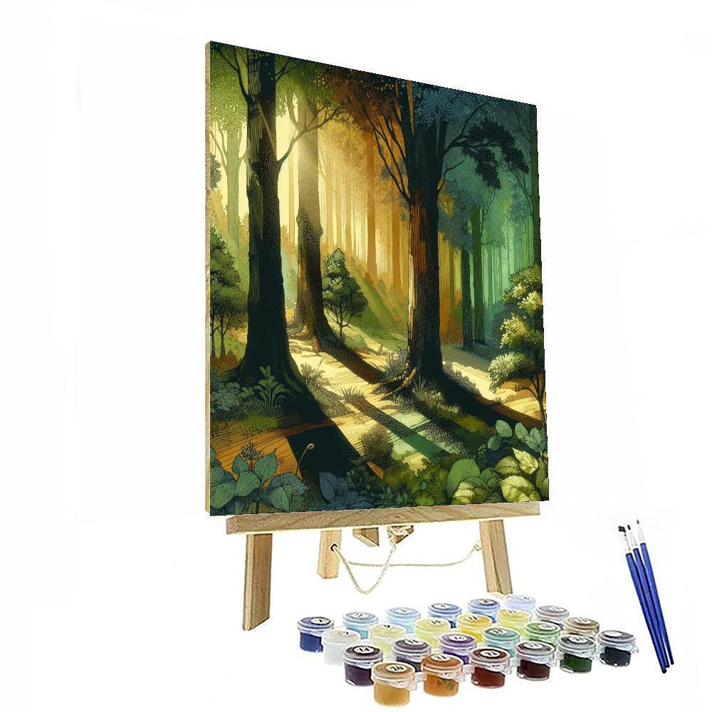 Radiant Forest Paint By Number