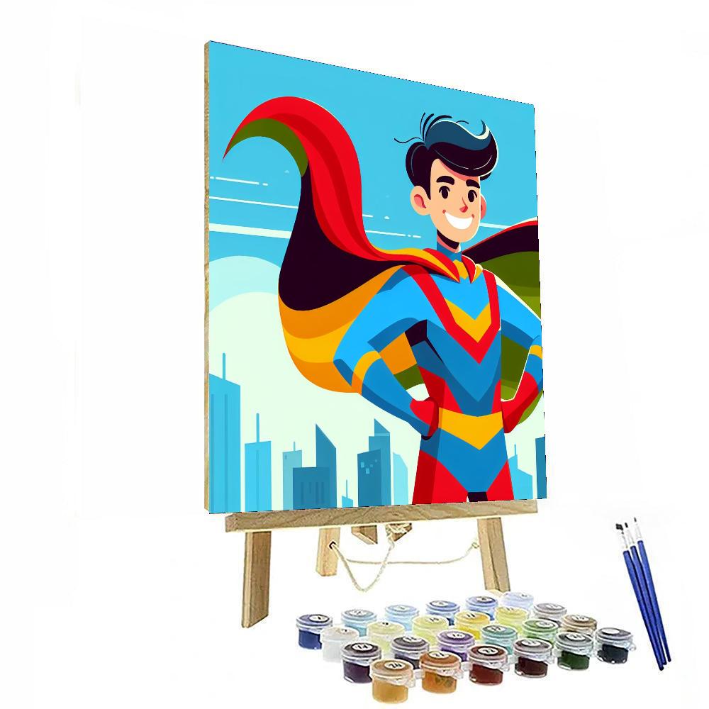 Brave Superhero Painting By Numbers Kit