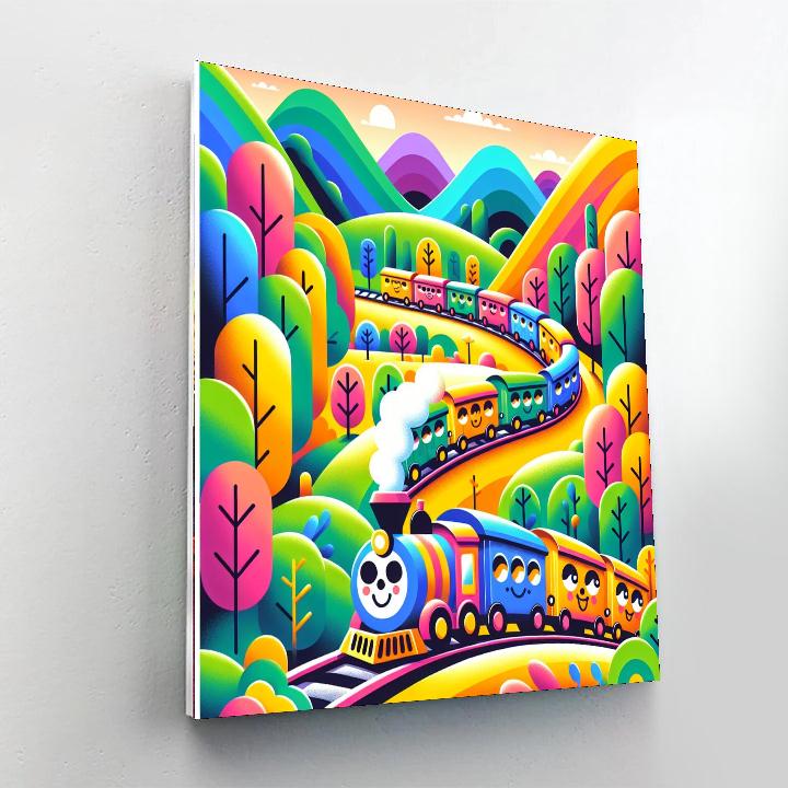 Funky Train Paint By Numbers Art