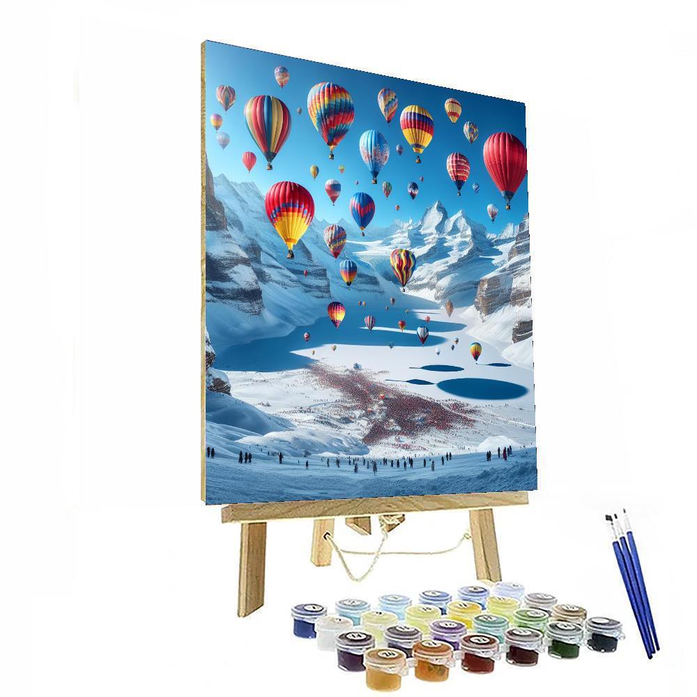 International Hot Air Balloon Fiesta - Switzerland Painting By Numbers Kit