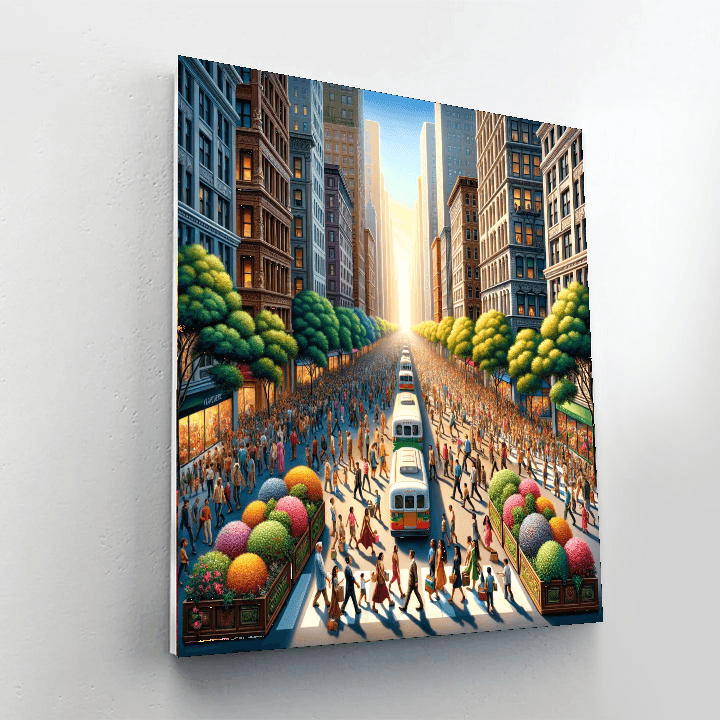 Blossoming Urban Retreat DIY Paint By Numbers