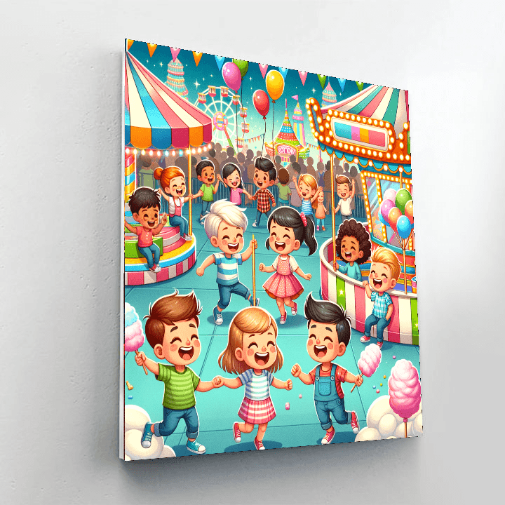 Fun At The Fairgrounds Number Painting