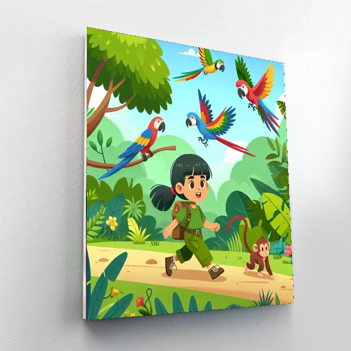 Wild Jungle Trail Painting Number Kit