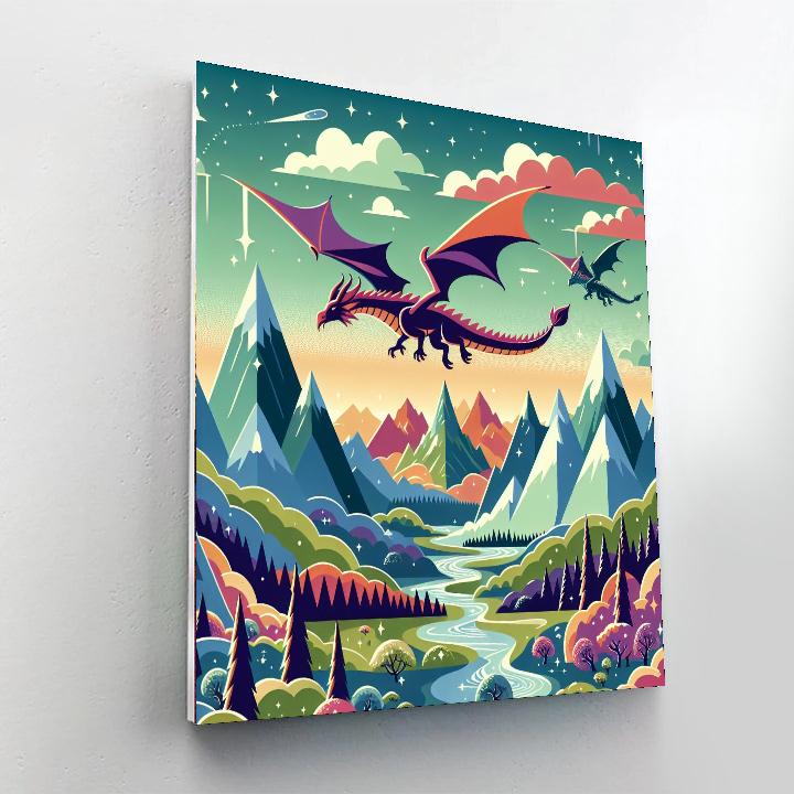 Majestic Dragon Haven Paint By Numbers Art