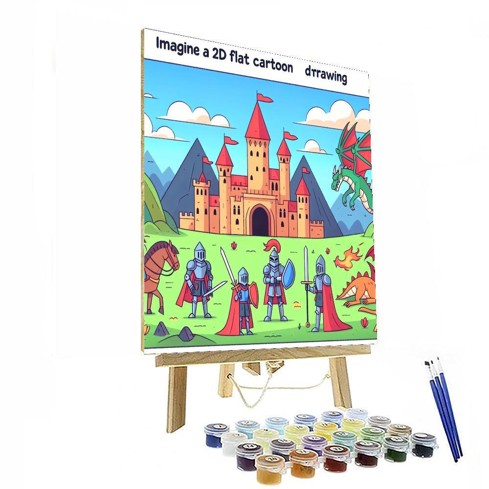 Courageous Knights' Tale Paint By Numbers