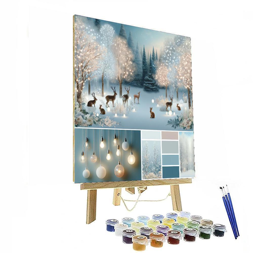 Magical Winter Scene Paint By Numbers