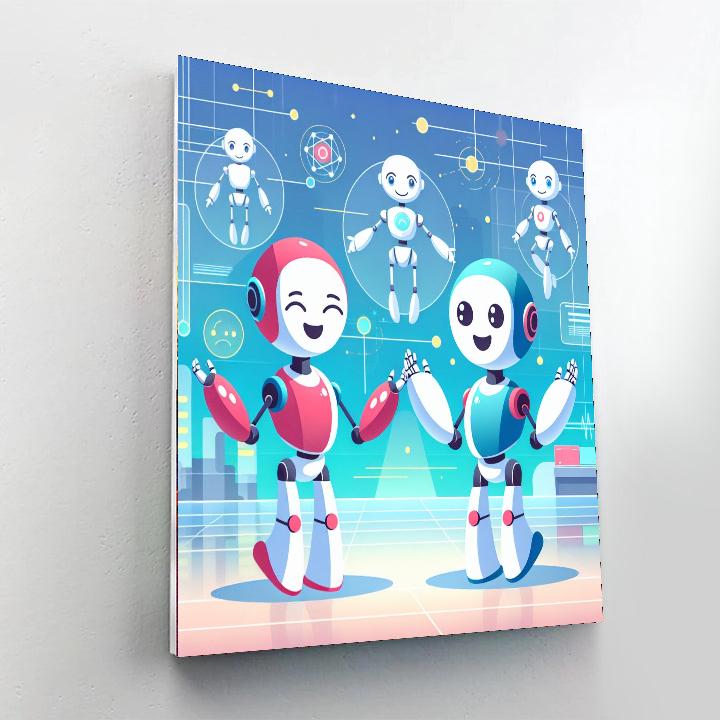 Robot Heroes Assemble Number Painting