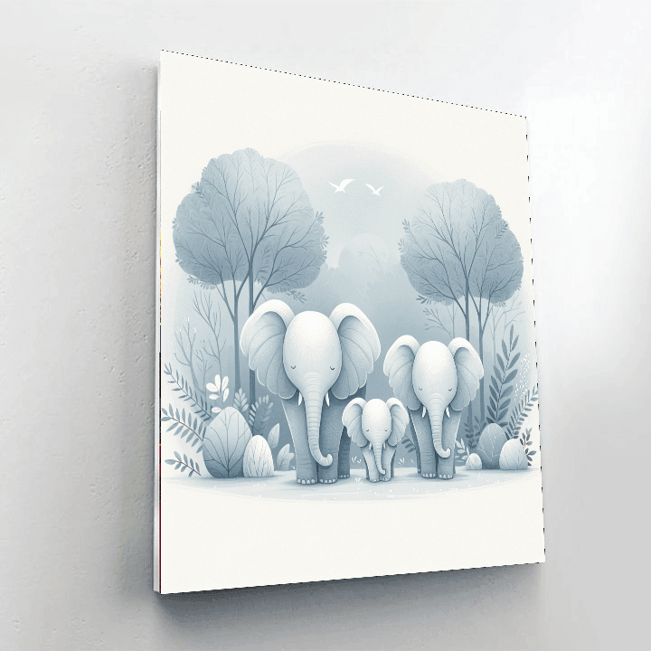 Gentle Elephant Reverie Paint By Number