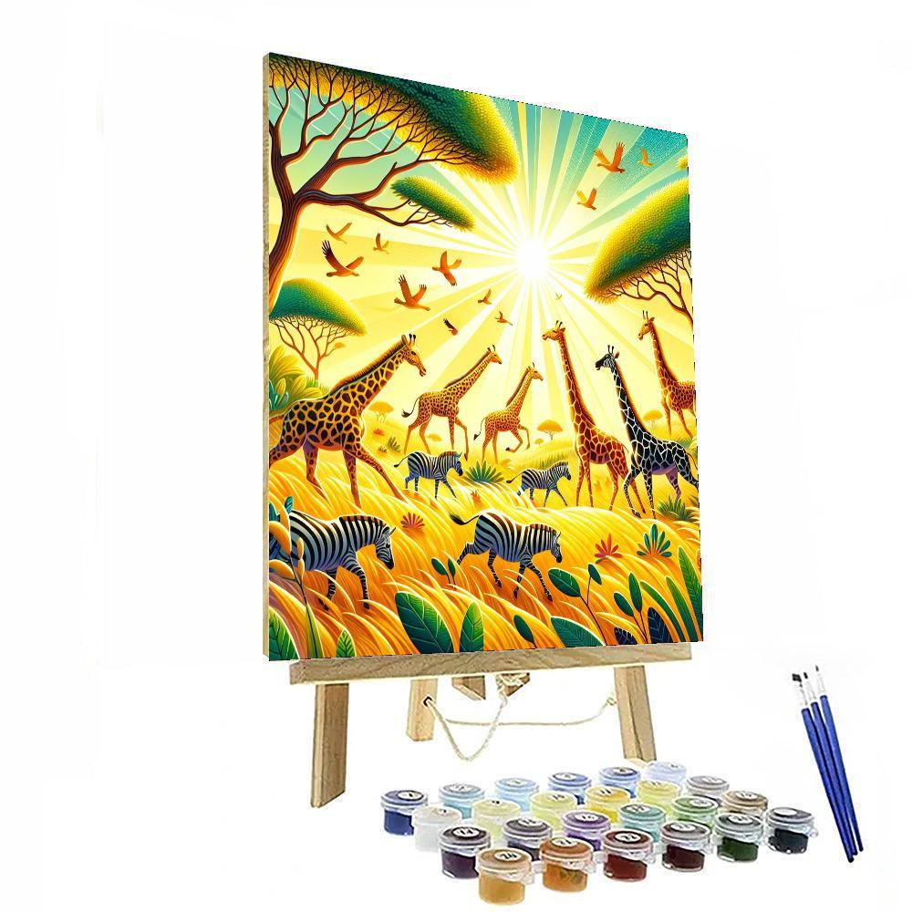 Playful Savanna Paint By Numbers Kits