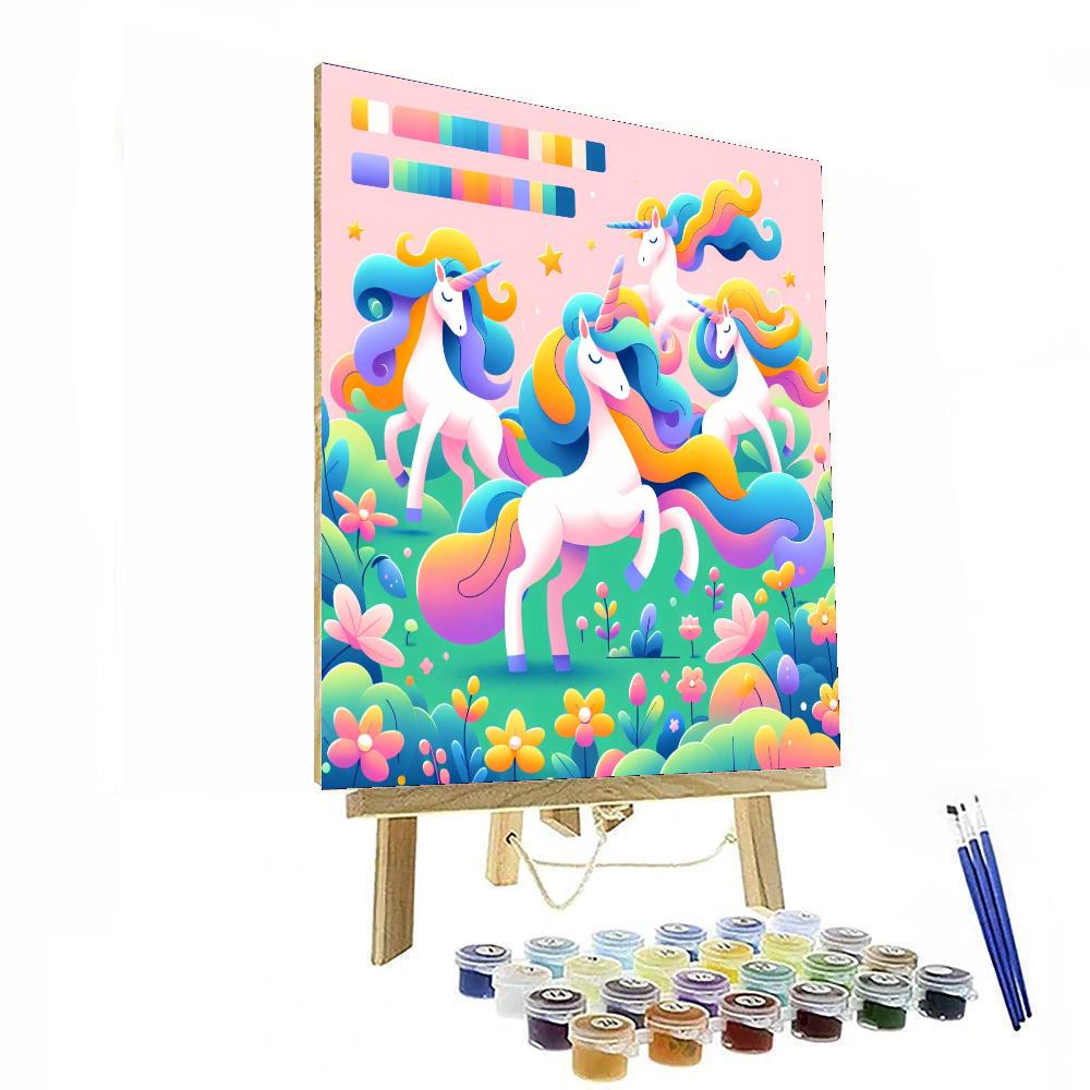 Majestic Unicorn Meadows Paint By Numbers Art